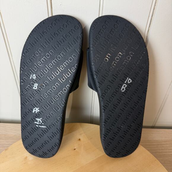 LULULEMON Restfeel Slide Sandal Women Size 9 Black Recovery Slip On Cushioned - Picture 11 of 13